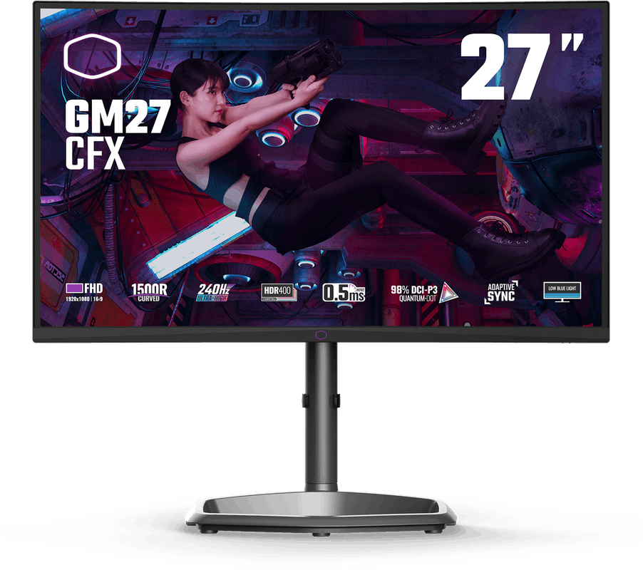 Refurbished Cooler Master GM27-CFX Curved Gaming Monitor Refurbished Cooler Master GM27-CFX Curved Gaming Monitor
